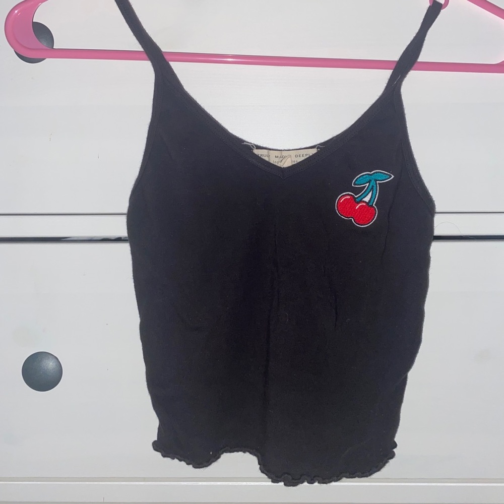 Truly Madly Deeply Cropped Cherry Tank Top